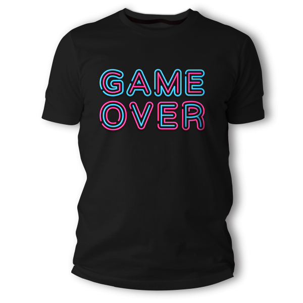 Sky Gamerz, GameOver Classic T-Shirt, Neon Collection